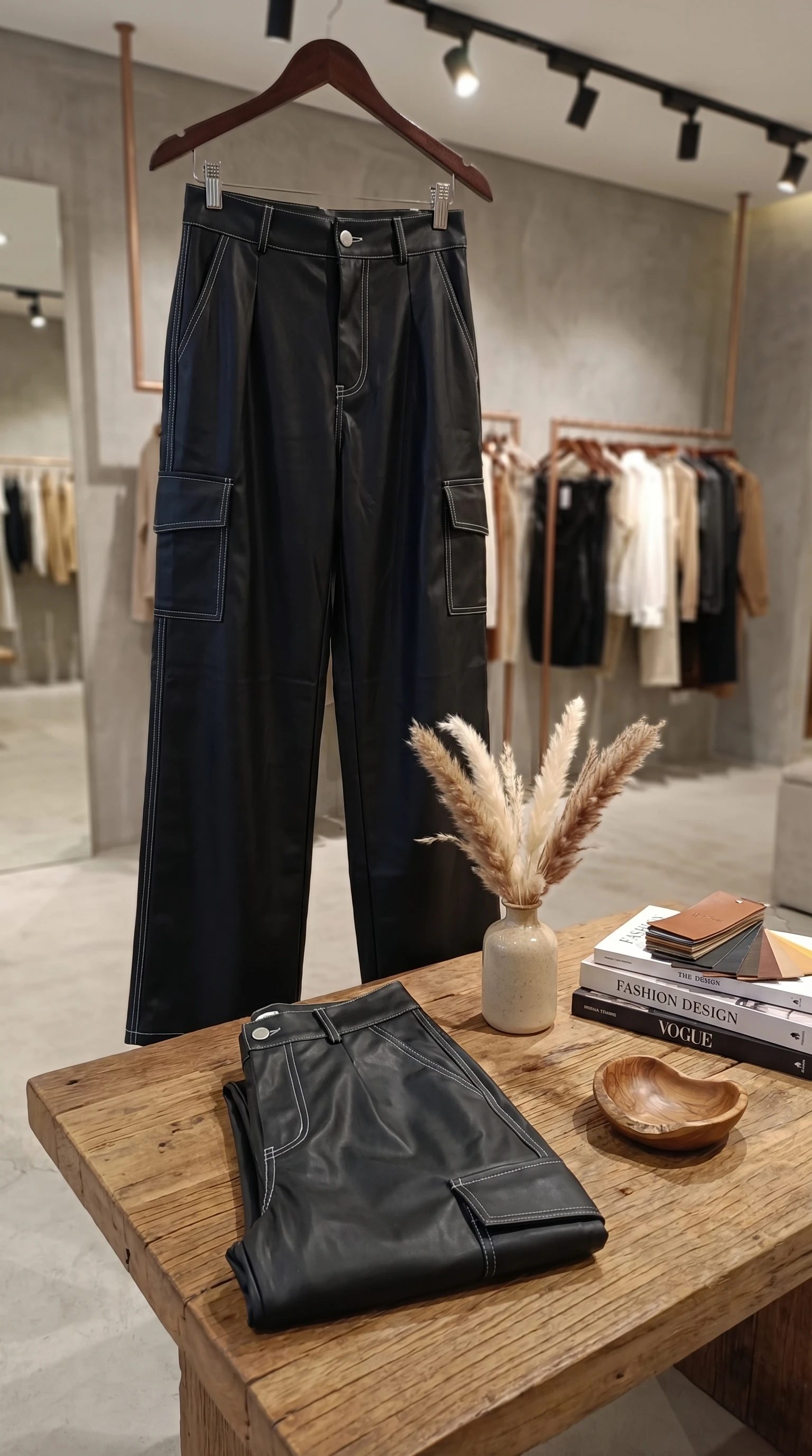 Pantalón Cargo Eco Cuero - Vista 3 | Drizzary Store