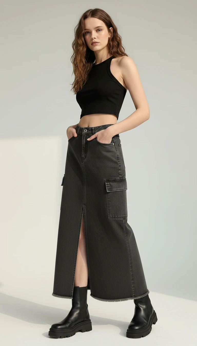 Pollera Denim Cargo "Street Max" - Polleras | Drizzary Store