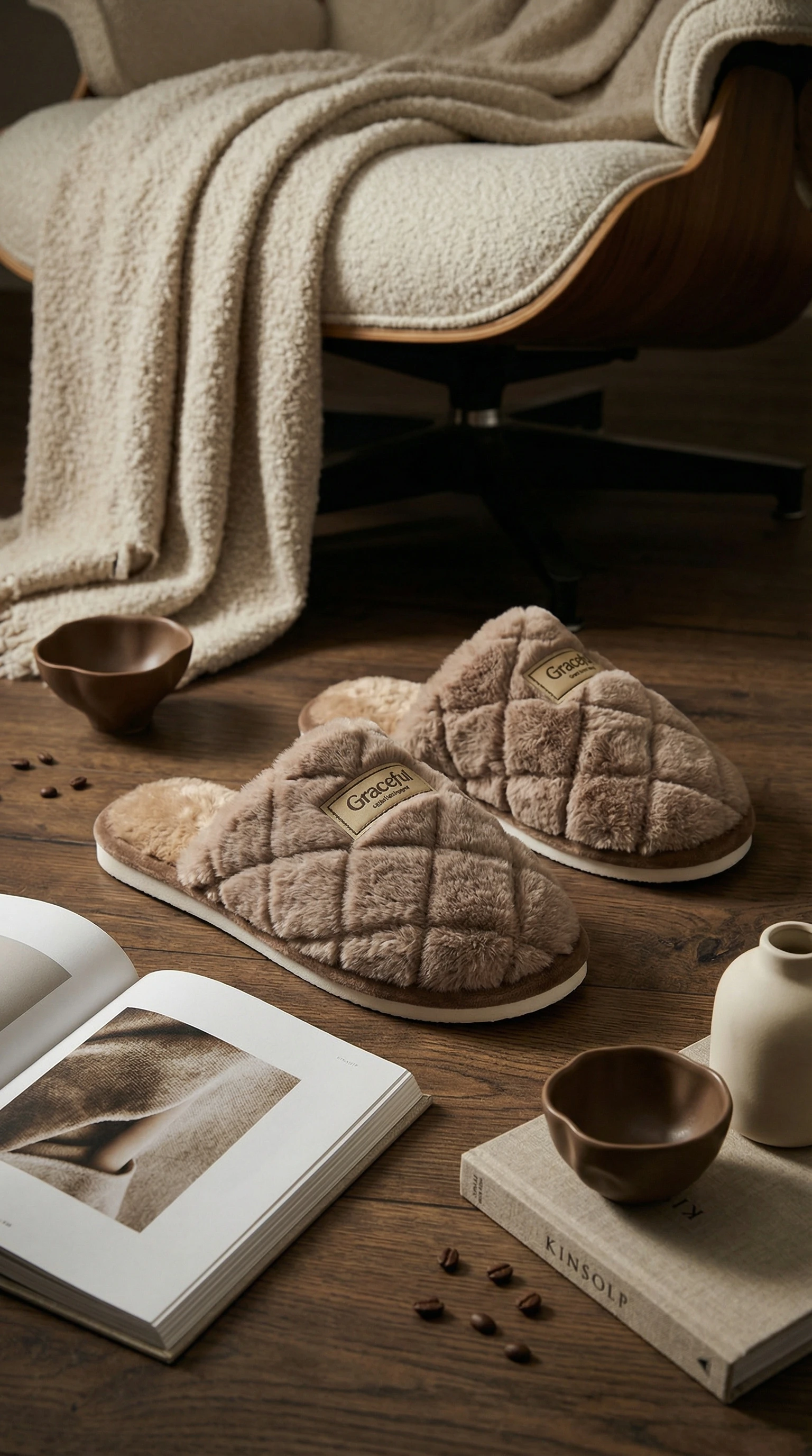 Pantuflas Peluditas Suaves - Vista 6 | Drizzary Store