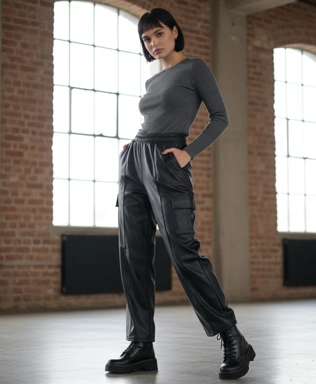 Pantalon Cargo Engomado Oversize - Pantalones | Drizzary Store