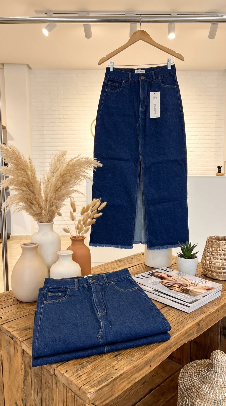 Pollera de Jean "Brooklyn Denim" - Vista 3 | Drizzary Store