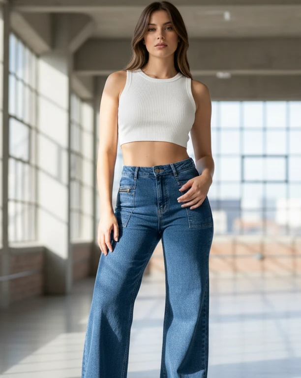 Jean Wide Leg Detroit Oscuro - Jeans | Drizzary Store