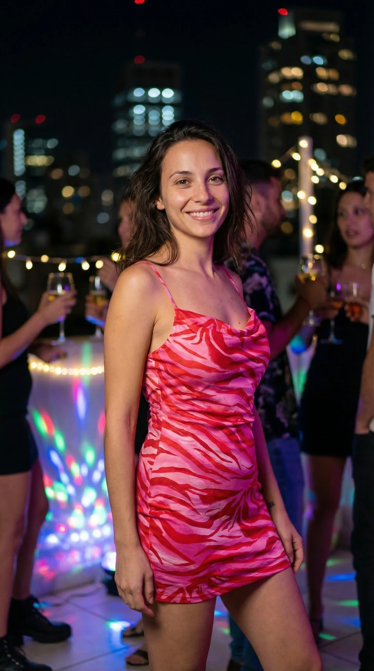 Vestido Cowl Cebra Pink - Vista alternativa | Drizzary Store